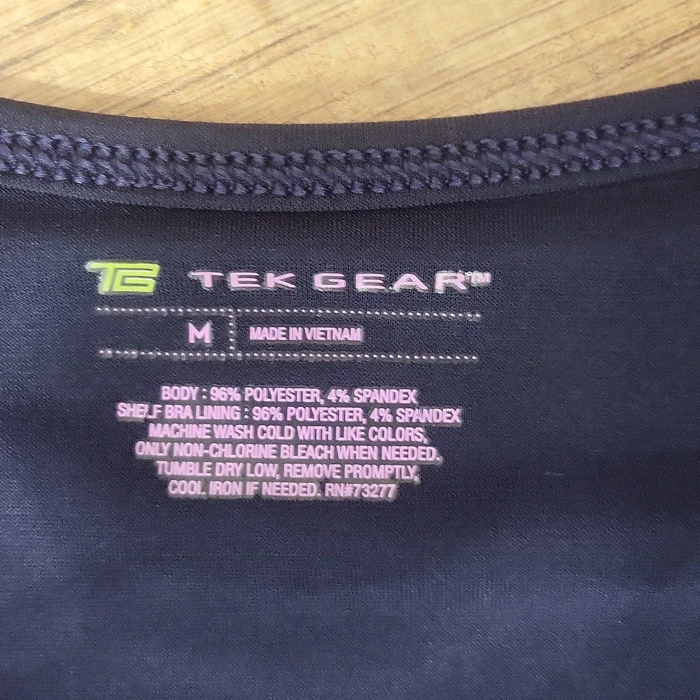 TEKGEAR Navy Purple Lime Green Fleur De Lis Modest Sleeveless Athletic Dress - Picture 2 of 8